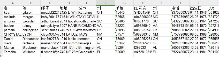 美国真实信息资料新库50条（文字形式）