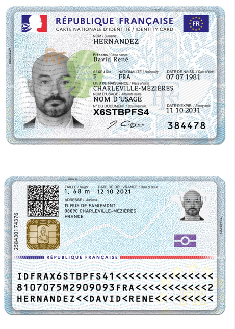 法国身份证（驾照）一套